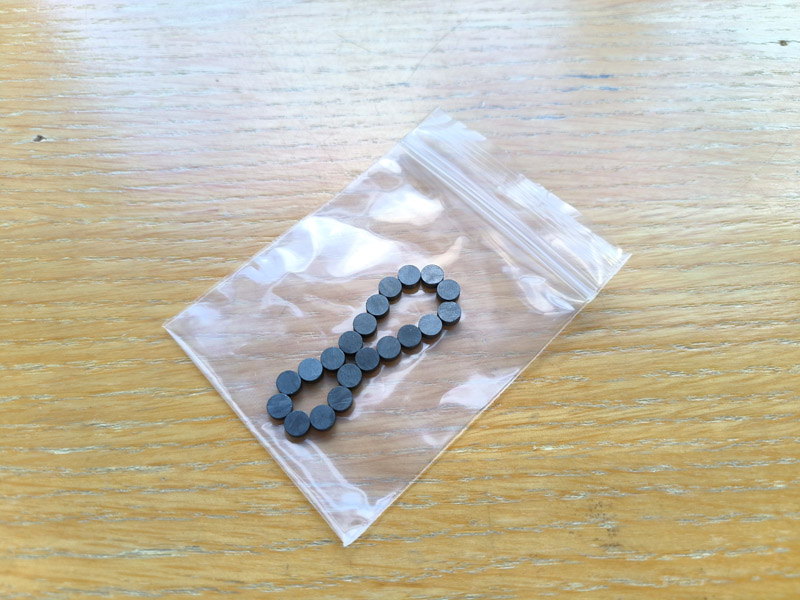径向（直径）磁化圆形铁氧体磁铁5x2mm
